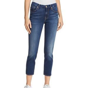 Kimmie Mid Rise Cropped Straight Jeans in Duchess